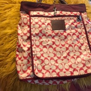 Large Vintage Coach reversible waterproof beach bag